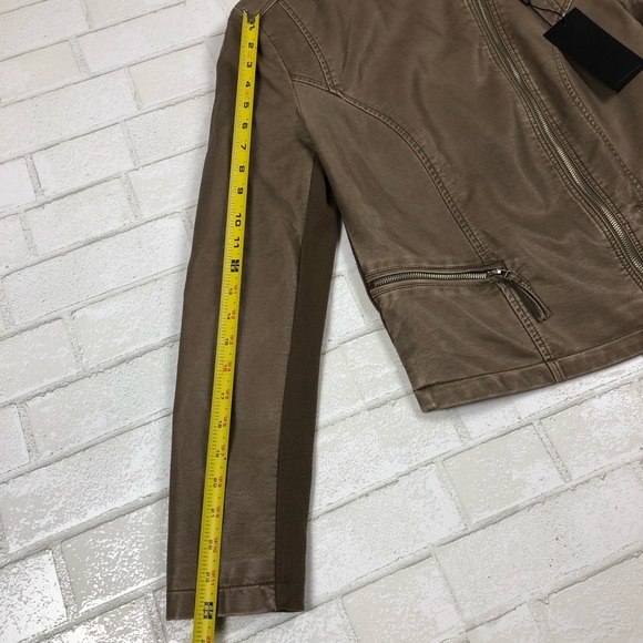 Andrew Marc Faux Leather Moto Jacket - Picture 6 of 8